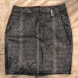 Black Denim Skirt